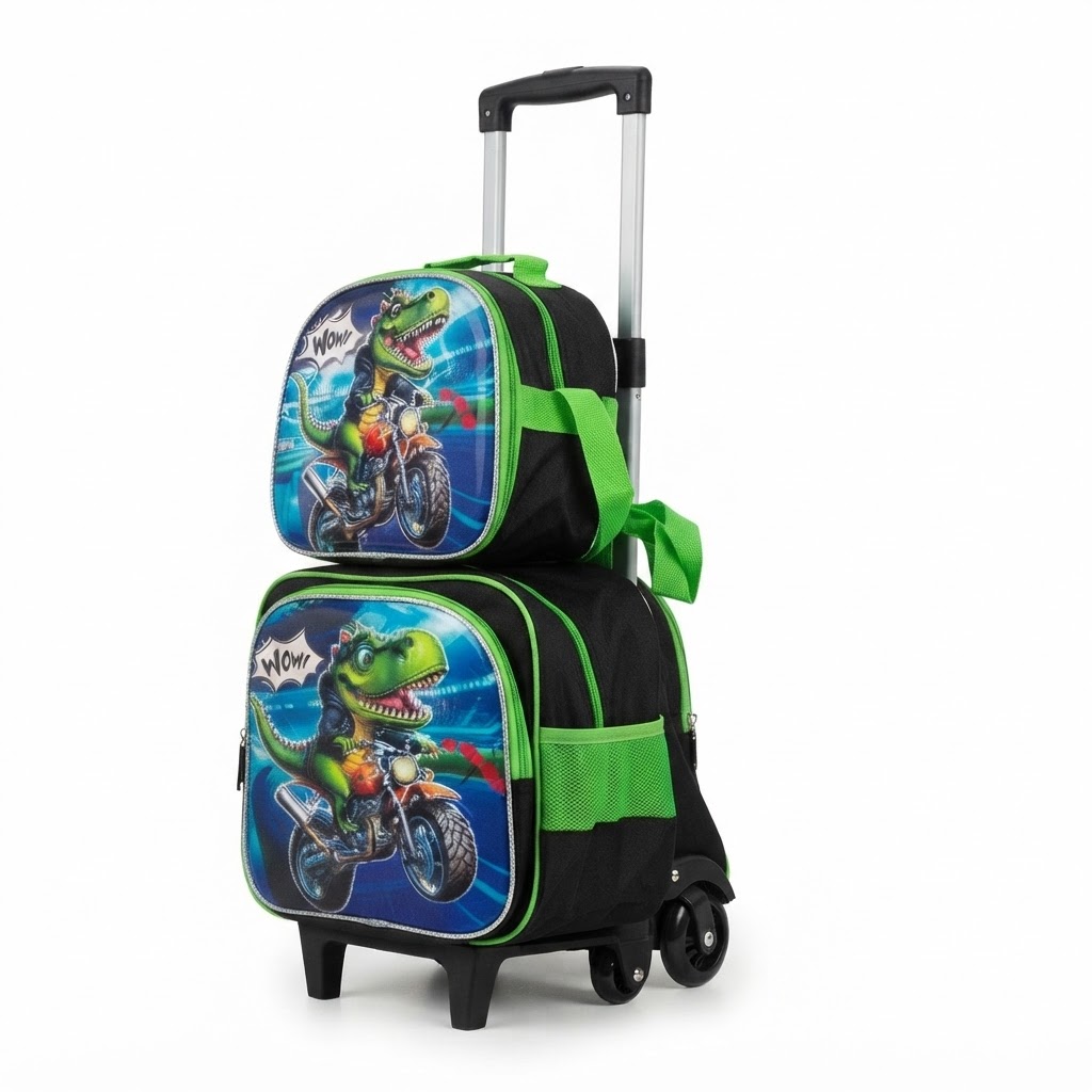 Mochila Verde Dinosaurio